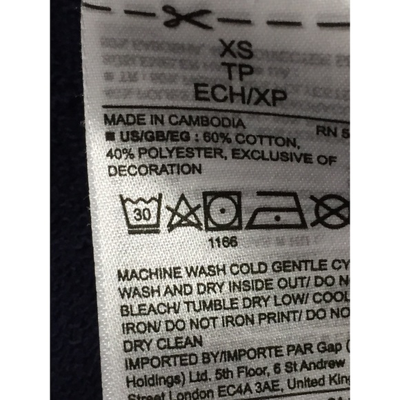 Gap navy logo zip up hoodie - navy xs - Picture 5 of 5